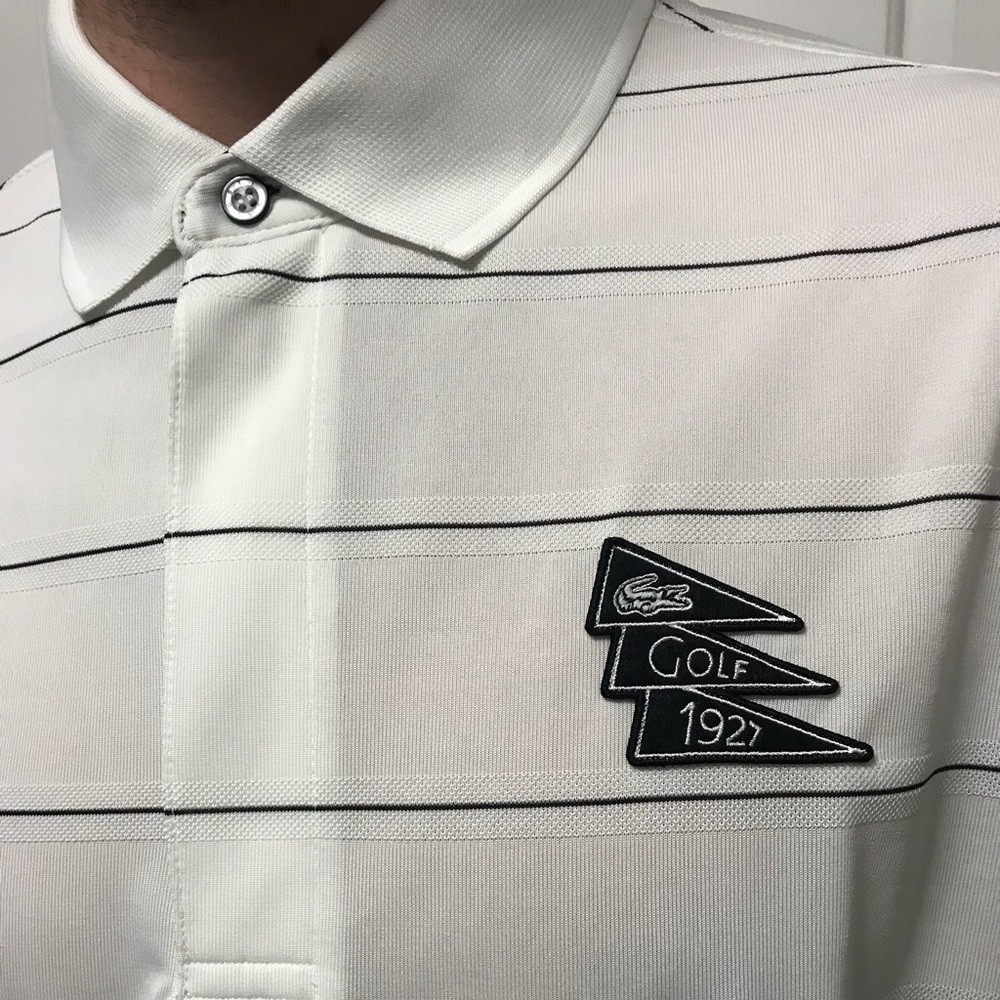 Lacoste white golf shirt